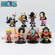 8pcs One Piece Anime Figures Set Luffy Ace Hancock Jinbe Model Toys Gift picture