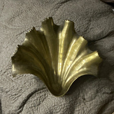 Brass Shell-Shaped Trinket Dish Decorative Brass Dish for Jewelry Coins Keys picture