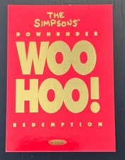 Ultra-Rare 1996 Tempo Simpsons Error, Redeemed BUT Unpunched Woohoo card 1 of 1 picture