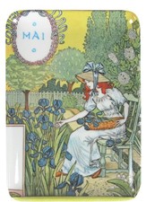 Melamine Tray Vtg Ladies of the Month French Eugene Grasset Art Nouveau MAY picture