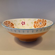 Artistic Accents Serving Bowl Floral Hand Painted By Coastline Imports 10