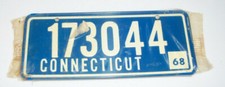 NIP RARE POST CEREAL 1968 LICENSE PLATE 