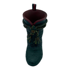 Pipka Gallery Collection 2002 Ornament Dear Santa Boot #40040 Green Figurine3