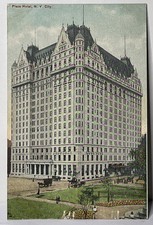 1912 Plaza Hotel historical New York City 59th & 5th antique postcard picture