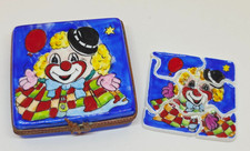 LIMOGES FRANCE BOX ~ROCHARD~ CIRCUS CLOWN ~ 7 PIECE PUZZLE INSIDE ~ HAND PAINTED picture
