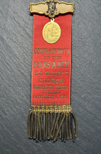 EST 1911 CONFRATERNITY OF THE ROSARY ST MARYS CHURCH INDIANA PIN RIBBON G949 picture