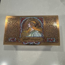 Whitman Chocolates Salmagundi 1920’s Repro Tin Box Vintage Art Nouveau Mucha picture