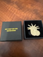 Rare Bape A Bathing Ape Gold Pin NYC Madison Store Statue Of Liberty Nowhere CO. picture