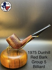 Vintage 1975 Dunhill Red Bark Group 5 Billiard Tobacco Pipe picture