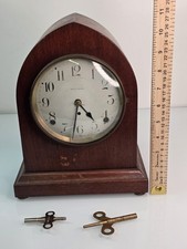 Antique Seth Thomas Sonora Chime Mantel Clock w Mayland Chime Rods Original Keys picture