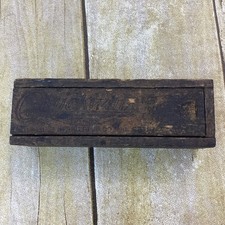 Antique Quickway Socket Set Slide Top Wood Dovetail Box Bethlehem Spark Plug Co picture