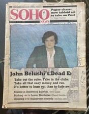 RARE Final Issue SOHO Art Music Nightlife Weekly March 1982 John Belushi Death picture