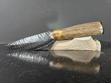 PERFECT FLAKING  BEAUTIFUL SILVER SHEEN Obsidian KNIFE~Glass Buttes~Elk Buffalo picture