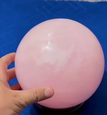 Big Size Handmade Pink Mangano Calcite Sphere UV Reactive Healing Crystal  picture