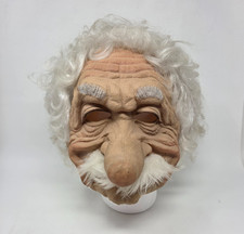Vintage Cesar '81 Albert Einstein Mask Rubber Latex Halloween Rare HTF Hair picture