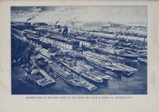 Morse Dry Dock Brooklyn 1890s Vintage Ship Repair Photo Reprint picture