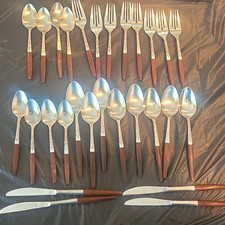 VTG Interpur INR2 Japan Stainless Steel Canoe Muffin Silverware Flatware 34pc picture