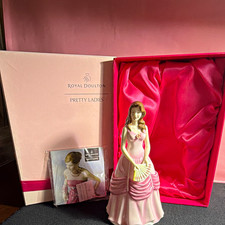 Royal Doulton Pretty Ladies Grace Bone #4906 Figurine Signed T. Marsh 2006 Box picture