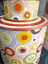 RARE - Fabienne Jouvin Paris Rhondo Cloisonné Enamel 7in - Tall Jar picture