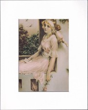 8X10 Matted Print Picture Children Art, Bessie Pease Gutmann: Love's Message picture