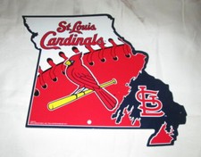 SAINT ST LOUIS CARDINALS - MISSOURI STATE SHAPED SIGN #1 - NEW picture
