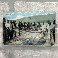 Hawaiian Islands, HI Hukilau Fishing Scene Vintage Postcard Posted 1922 Honolulu picture