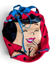 VTG Betty Flintstones Cinch Backpack Duffle Graphic Canvas 1994 Rosie O Donnell  picture