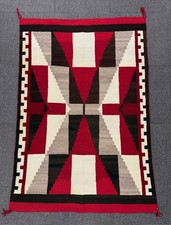 Antique Navajo Red Ganado Rug ca. 1920  64