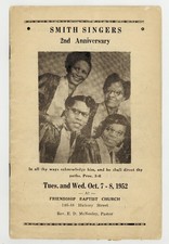 Smith Singers 1952 African American Quartet Gospel Soul Buffalo NY Black Program picture