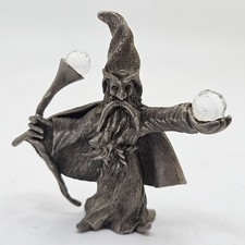 VTG Spoontiques 1985 Wizard Pewter Figurine Fantasy Figure #591 picture