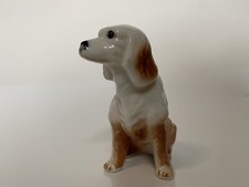 Cocker Spaniel Dog Porcelain Figurine Red Golden Bone China Handpainted Decor 3” picture