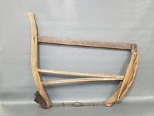 Antique 27.5 Blade Wood + Steel Tensioned Frame Saw Rustic Primitive Farm picture