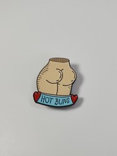 Hot Buns Lapel Pin Bare Derriere Butt picture