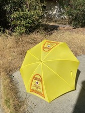 Vintage Gordon’s Gin Advertising Umbrella 47” Wide Wooden Shaft Used picture