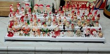 LRG LOT OF 150 MCM SANTA CUPCAKE PICKS, PACKAGE TIE-ONS, CORSAGE PIECES ~ JAPAN picture