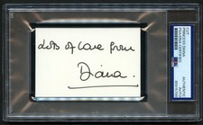 Diana signed autograph 2.5x4 Fmr Princess of Wales 
