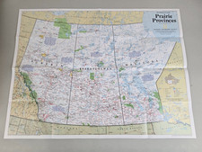 VINTAGE 1994 NATIONAL GEOGRAPHIC MAP CANADIAN PRAIRIE PROVINCES 20.5” x 27” picture