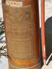 2 Vintage  Elkhart  Brass Mfg Co. Fire Extenguishers Copper ? EMPTY COLLECTIBLE  picture