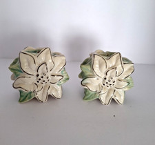 White Poinsettia Salt and Pepper Shakers picture