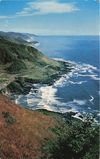 Postcard OR: Cape Perpetua Coastline Vista, Yachats, Oregon Posted 1955 picture