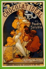 Chocolat Idéal French Poster (1895) Art Nouveau - 24x36” 🍫🖼️ - Rare Reprint picture