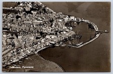 Antique Netherlands Postcard VOLENDAM Harbor Aerial View RPPC picture