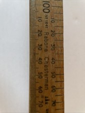 Vintage Rabone Chesterman No 1641 mm lm Folding Rule England picture
