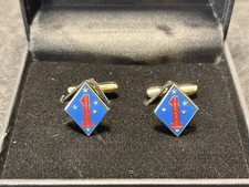 1st Marine Division Guadalcanal Cuff Links – Gold-Tone Pair Limited Stock picture