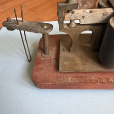 Antique Western Union Telegraph Sounder 1-B 400 Ohms Morse Code Vintage Railroad picture