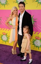 Actor Scott Baio with wife Renee Sloan daughter Bailey Nickelodeon- Old Photo 1 picture