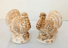 Vintage Ceramic Turkey Salt and Pepper Shakers New open box picture