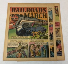 1944 five page cartoon story ~ RAILROADS ON THE MARCH ~ James Watt, others picture