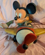 EXTREMELY RARE Very Early Disney Mickey Mouse in a Plane Airplane Display Figure picture