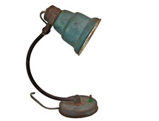 Vintage Indian brass desk lamp, antique Art Deco light picture